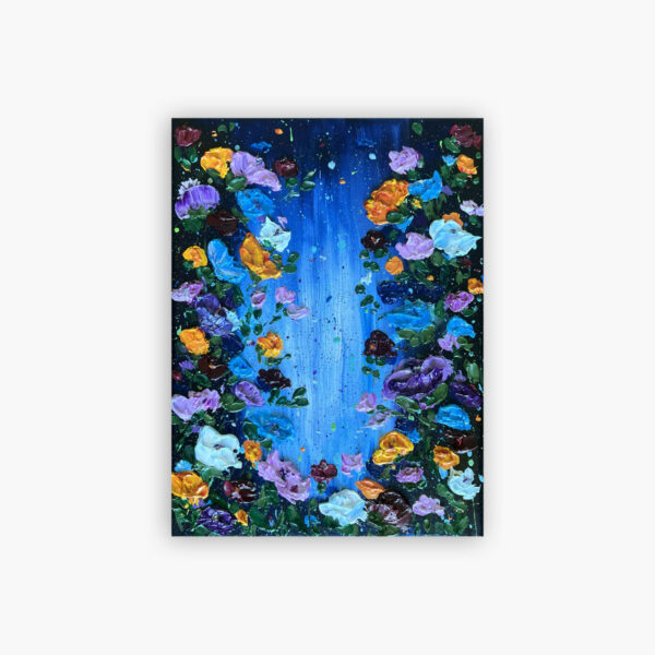Flower Art | Schilderij Waterval van bloemen | Olieverf op canvas